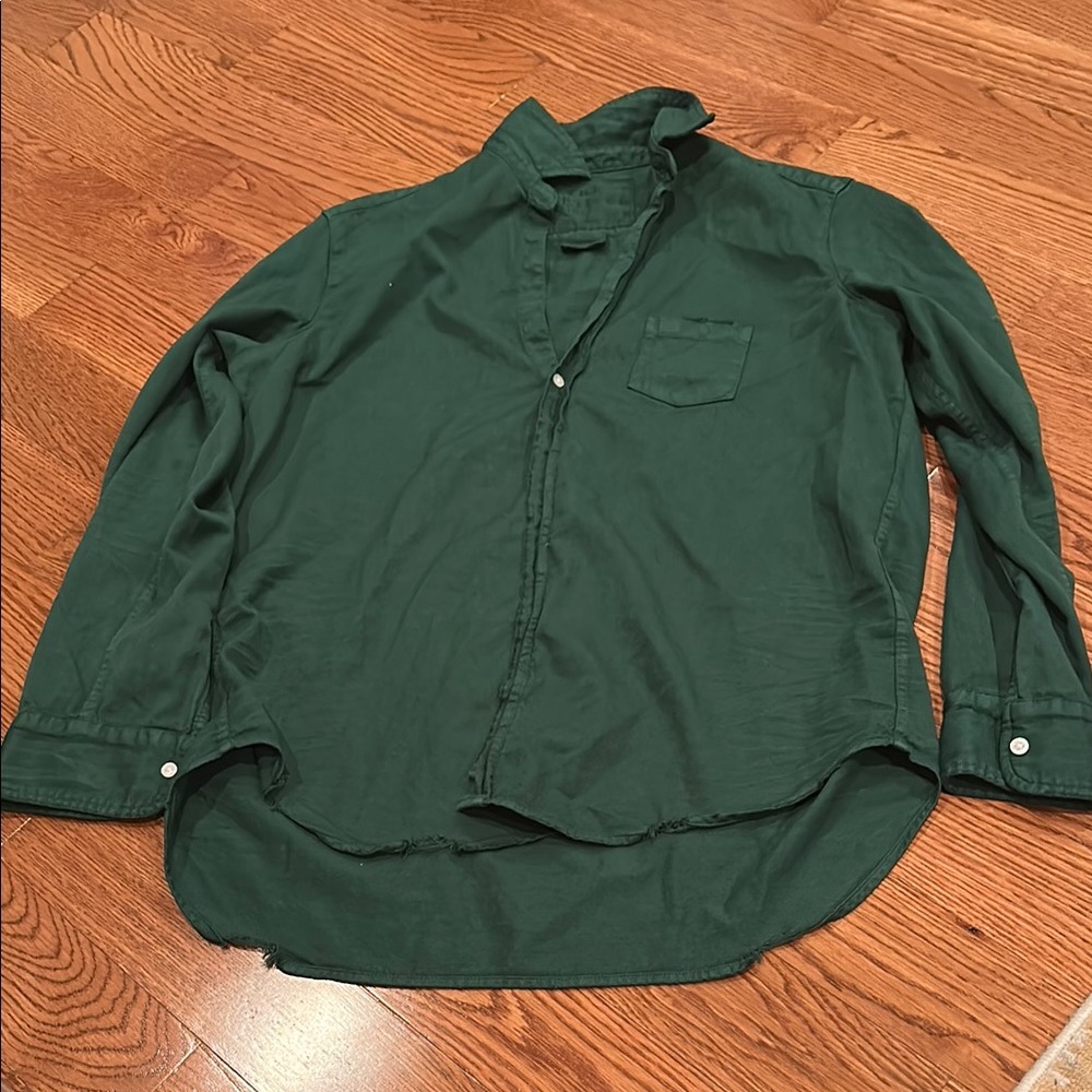 Green Button-Up Shirt